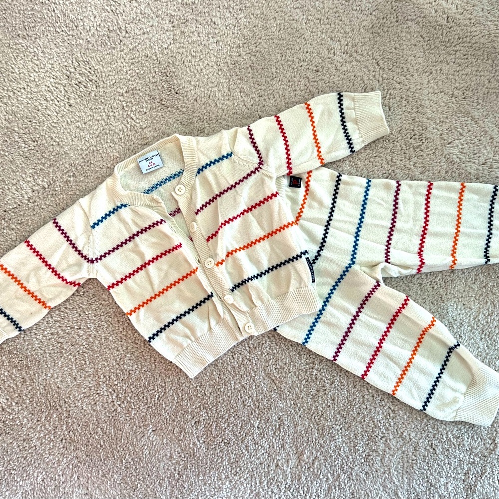 Sweater Set by Polarn O. Pyret - Size 4-6 M - Like New Condition